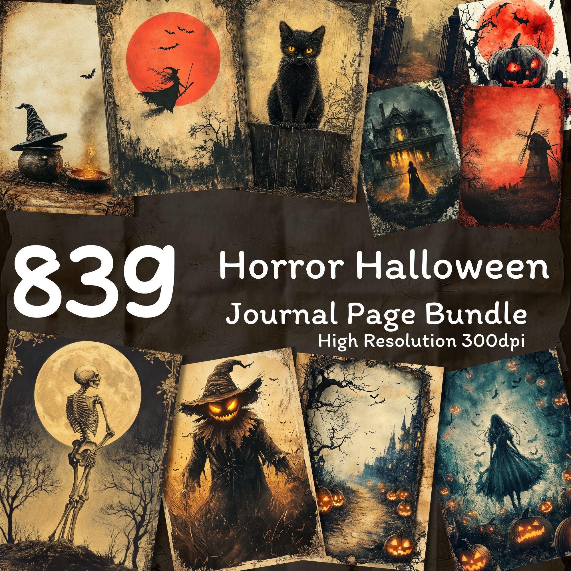 ホラーハロウィンジャンクジャーナル ページ数: 839 画像バンドル