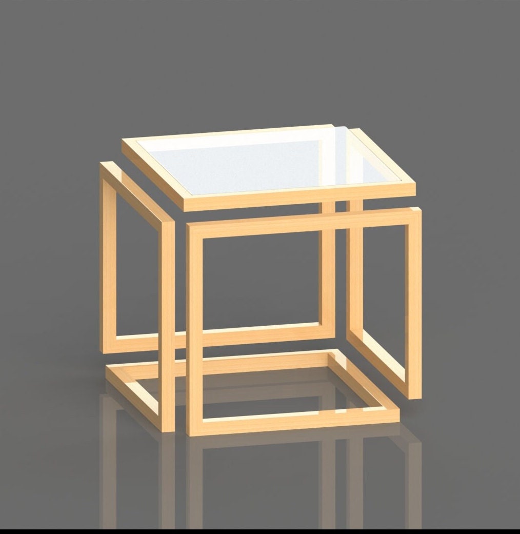 Infinity Cube Coffee Table Wood and Weldment DIY Files 2 in 1