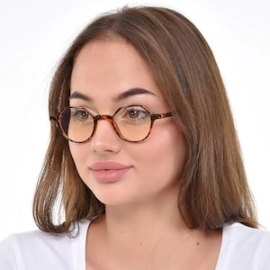 ENIF Leopard, Green-Leopard, Navy Blue-Leopard Unisex Blue Light Blocking Screen Glasses, Reading Eyeglass, Trendy Geometric Eyeglass Frames