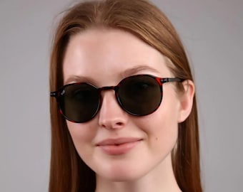 Leopard & Grün Runde Sonnenbrille: Polarisierte Damenbrillen