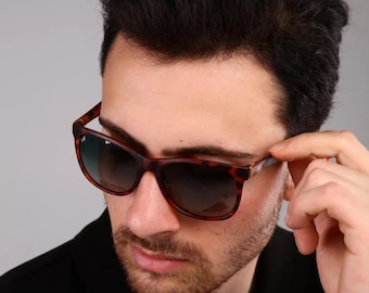 Leopard Print Square Sunglasses: Polarized UV400 Lenses