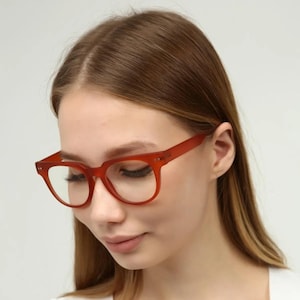 TARAZED Brown Unisex Blue Light Blocking Screen Glasses, Reading Eyeglasses, Trendy Round Eyeglass Frames, Women-Men Glasses, UV400 Eyewear