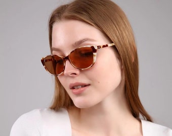 Beta Milky Brown Cateye Unisex Okulary przeciwsłoneczne, Soczewki spolaryzowane, UV400, Modne okulary przeciwsłoneczne, Okulary przeciwsłoneczne, Fajne akcesoria damskie