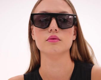 Geometrische Sonnenbrille: Schwarz, Vintage Leopard, Olivgrün, Polarisiert
