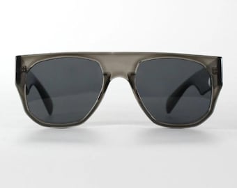 Gafas de sol unisex Delta Gray Black, monturas geométricas modernas, lentes polarizadas, gafas de sol de moda, gafas de sol UV400, gafas gruesas