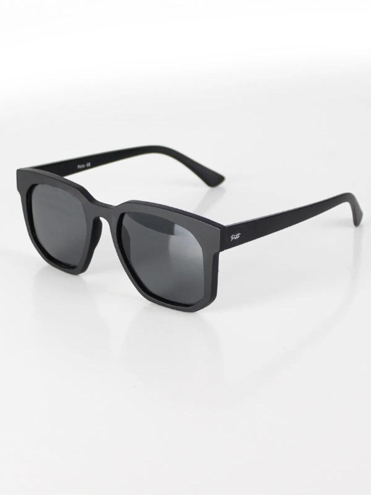 Occhiali Da Sole Polarizzati Quadrati Uomo/donna - Nero Opaco, Protezione UV400