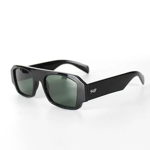 Strange Black, Gray Rectangle Sunglasses, Polarized Lenses, Stylish Fashion Sunglasses, Sunglasses Goggles, Cool Women and Men Accessories