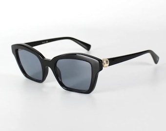 Marie Black with Gold Details Cateye Unisex Sunglasses, Polarized Lenses, Fashion Sunglasses, Cool Women Accessories, UV400 Protection