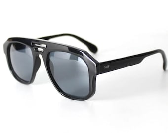 Mage Black Unisex Aviator Sunglasses, Polarized Lenses, Fashion Sunglasses, Cool Women Sunglasses, UV400 Lenses, Stylish Sunglasses