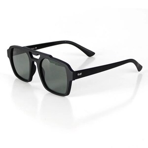 Addicted Matte Black Square Sunglasses, Polarized Lenses, Stylish And Fashion Sunglasses, Sunglasses Goggles, Cool Women and Men Eyewear