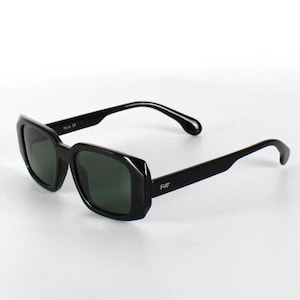 Phurad Black Rectangle Sunglasses, Polarized Lenses, UV400, Stylish, Fashion Sunglasses, Sunglasses Goggles, Cool Women and Men Accessories