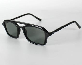 Sigma Black Rectangle Sunglasses, Polarized Lenses, Stylish, Fashion Sunglasses, Cool Women and Men Accessories, UV400 Sunglasses