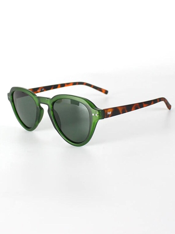 Jacques Matte Green Leopard Aviator Unisex Sunglasses  display picture 2
