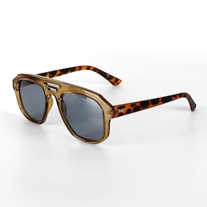 Mage Brown Leopard Unisex Aviator Sunglasses, Polarized Lenses, Fashion Sunglasses, Cool Women Sunglasses, UV400 Lenses, Stylish Sunglasses
