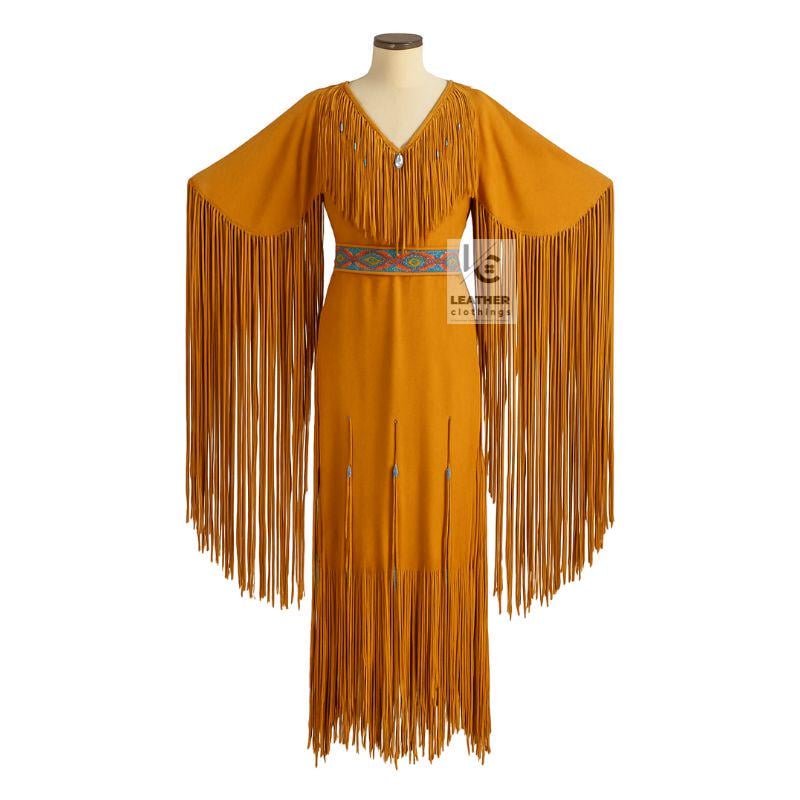 knee length dresses for ladies Vintage Native American Dress main image 1