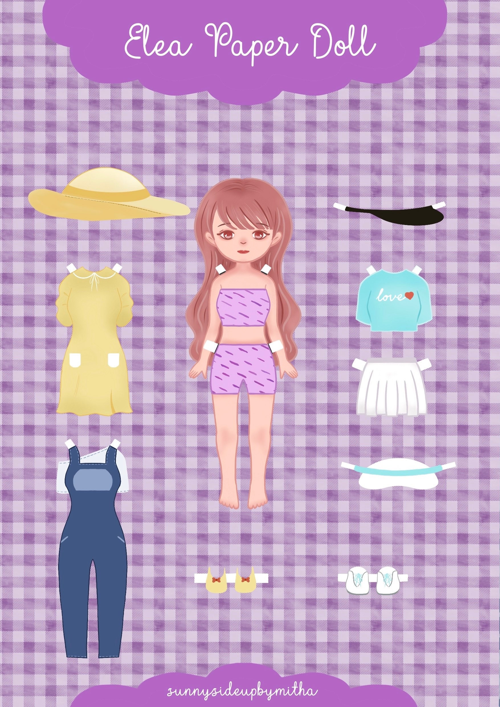 Printable Cute Paper Doll Kawaii Korean Paper Doll Pretty Dress up ...