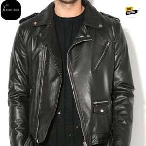 Handmade Classic Brand Biker Leather Jacket