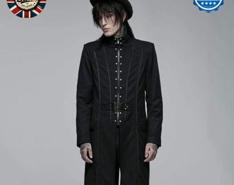 Men's Gothic Victorian Steampunk Tailcoat: Vampire Cosplay Coat