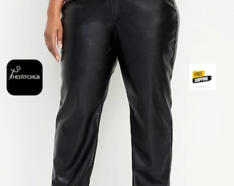 High-Waisted OG Loose Faux Leather Pants