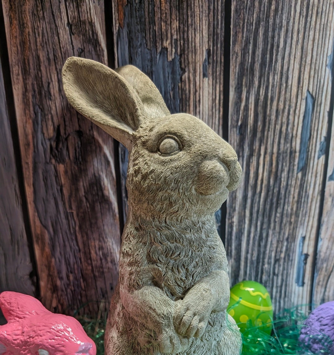 Handcrafted Concrete Rabbit Statue Etsy