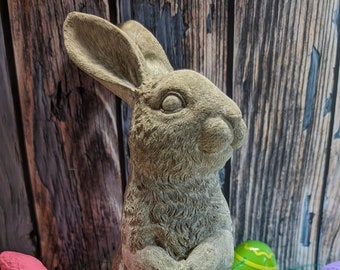 Handcrafted Concrete Rabbit Statue