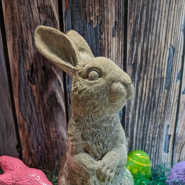 Handcrafted Concrete Rabbit Statue