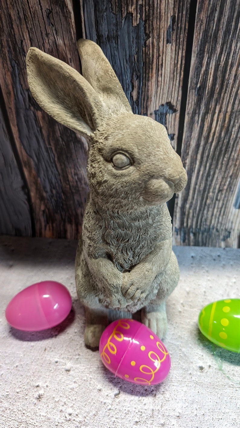 Handcrafted Concrete Rabbit Statue Etsy