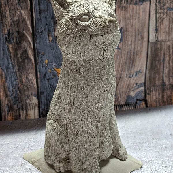 Handcrafted Concrete Garden Fox Statue