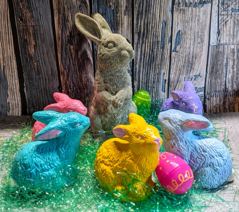 Handcrafted Concrete Rabbit Statue Etsy