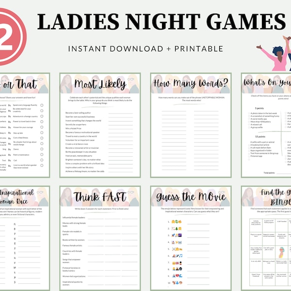 12 Ladies Night Party Games | Galantines Games | Icebreaker Games | Celebrating the Strength and Diversity of Women | Body Positive Games