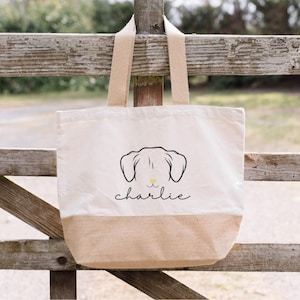 Jutetasche personalisiert, Jutebeutel, Bio-Baumwolle, Jute Tasche mit Name, Personalisiertes Geschenk, Geschenk Hund, Hundebesitzer, Hunde