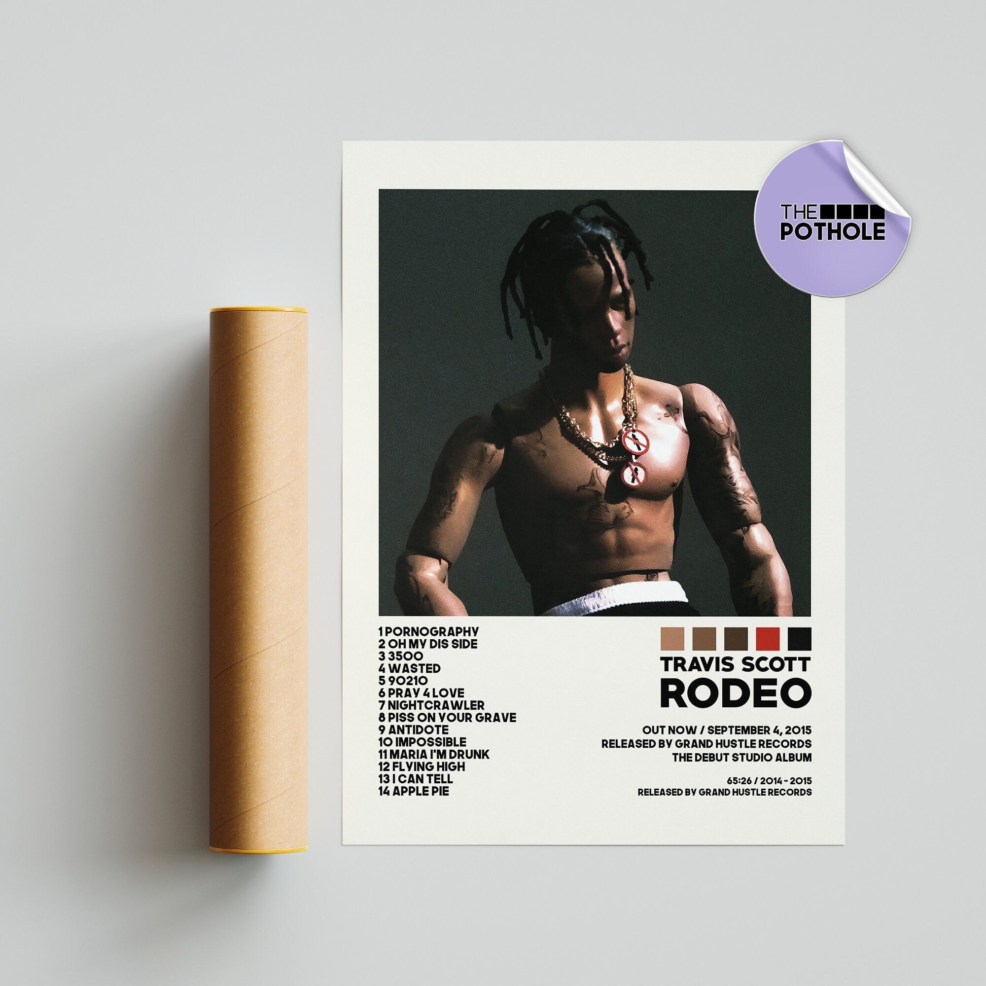 Travis Scott Poster | Rodeo Poster | Tracklist Album Cover Poster | Poster Print Wall Art Custom Poster| Home Decor, Jackboys, Travis Rodeo