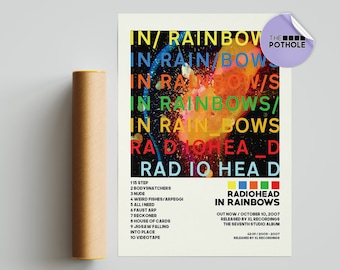 Radiohead Posters / In Rainbows Poster / Album Cover Poster, Print Wall Art, Custom Poster, Home Decor, Radiohead, In Rainbows