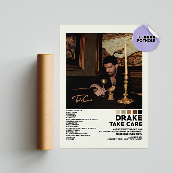 Drake Poster / Take Care Poster, Album Cover Poster Poster Print Wall Art, Custom Poster, Home Decor, Drake, Nothing Was the Same, Take Care