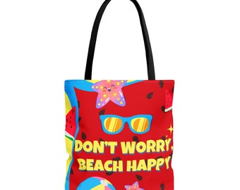 Red Beach Tote, Beach Bag, Bachelorette Bags, Beach Wedding Bags, Girls Trip Gift, Pool Bag, Fun Party Favors