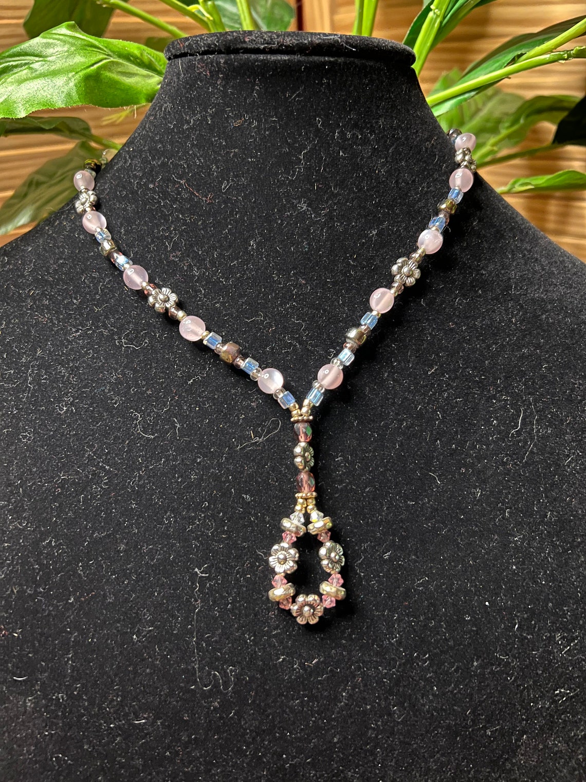 Beaded Loop Pendant Clasp Necklace - Etsy