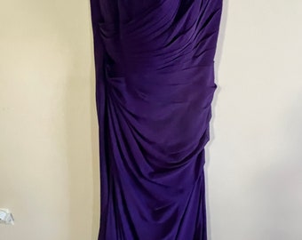 Eggplant Sleeveless Bridal Party Dress