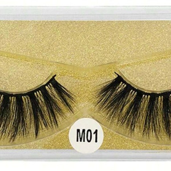 False Eyelashes, 2 Pairs Mink Eyelashes Natural Long 3D Faux Mink Lashes Pack False Eyelashes Thick In Bulk For Daily Dating