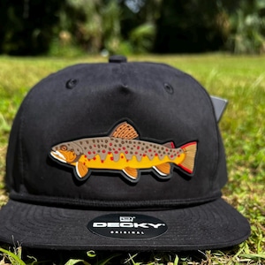 Wild Brown Trout Hat, Fishing Hat For Men, Fishing Patch Hat, Dad Fishing Hat Gift | Gift For Him