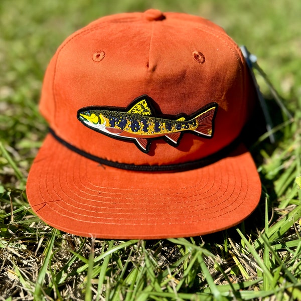 Brook Trout PVC Patch Rope Hat