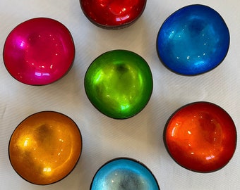 Coconut bowl, coconut bowl, cereal bowl, coco bowl, bowl, colored coconut bowl, colored coconut bowl