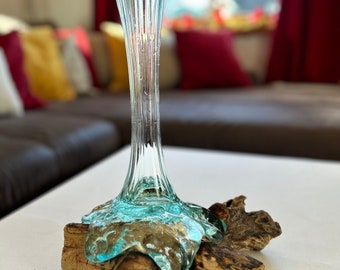 Vase Wurzelholz, Vase auf Wurzel, Blumen Ästhetisch, Glas Blumenvase, Kaffeewurzel Wohnzimmer, Dekoration Natürlich