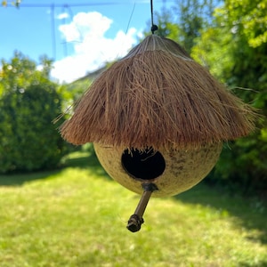 Coconut birdhouse, coconut birdhouse, birdhouse, natural bird nest, bird nest, bird feeder, nesting box, bird feeder