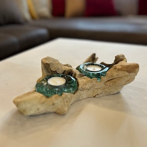 Root wood tealight holder, root wood candle holder, tealight glass root wood, tealight root wood, tealight on root, root wood tealight