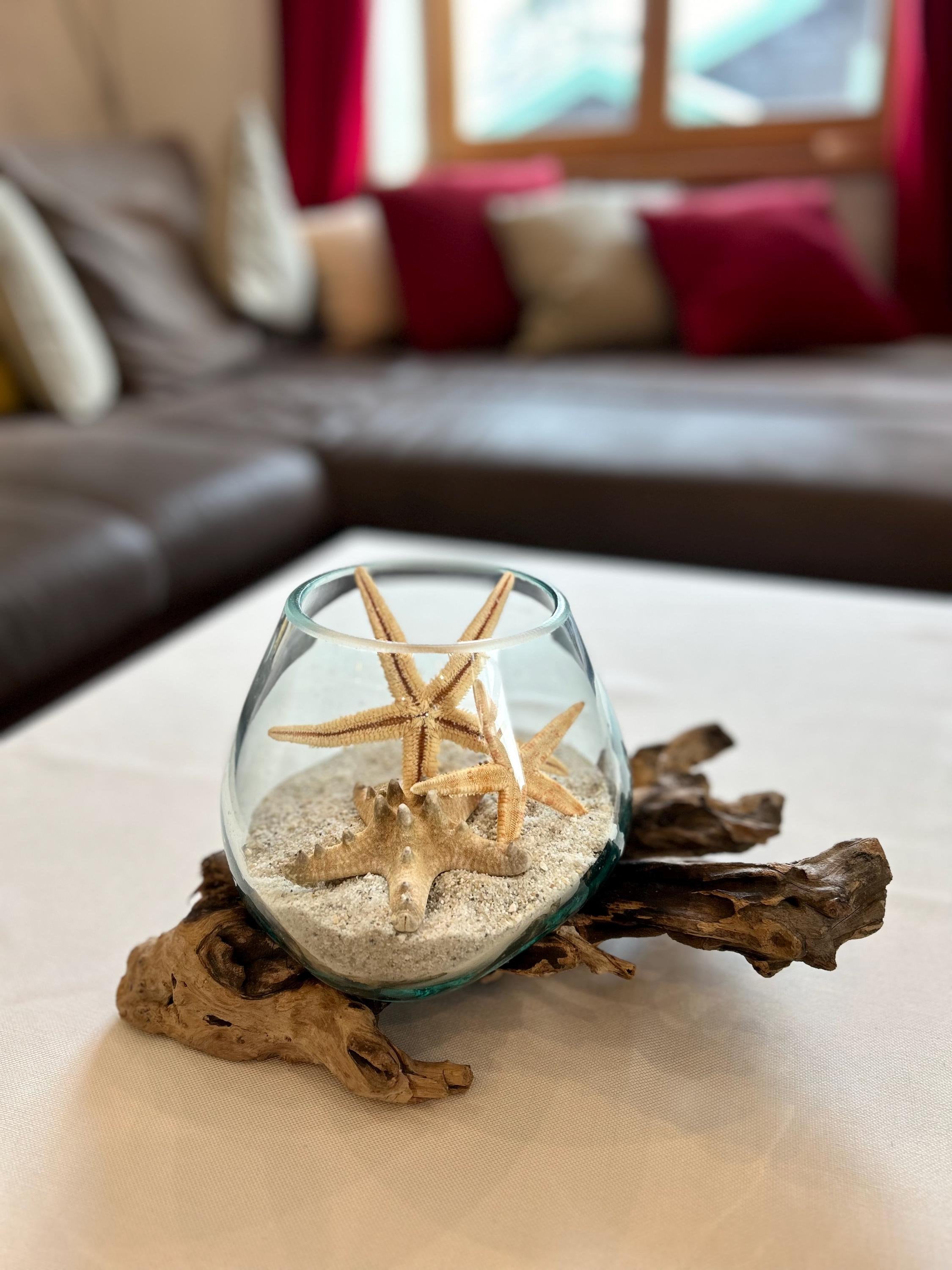 Wurzelholz glas deko
