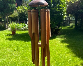 Carillon éolien en bambou, carillon éolien en bambou, carillon éolien, carillons éoliens, carillon éolien suspendu, carillon éolien extérieur, carillon, glockenspiel