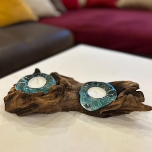 Tealight root, glass root, root wood tealight holder, root wood candle holder, tealight root wood, root wood tealight, root candle