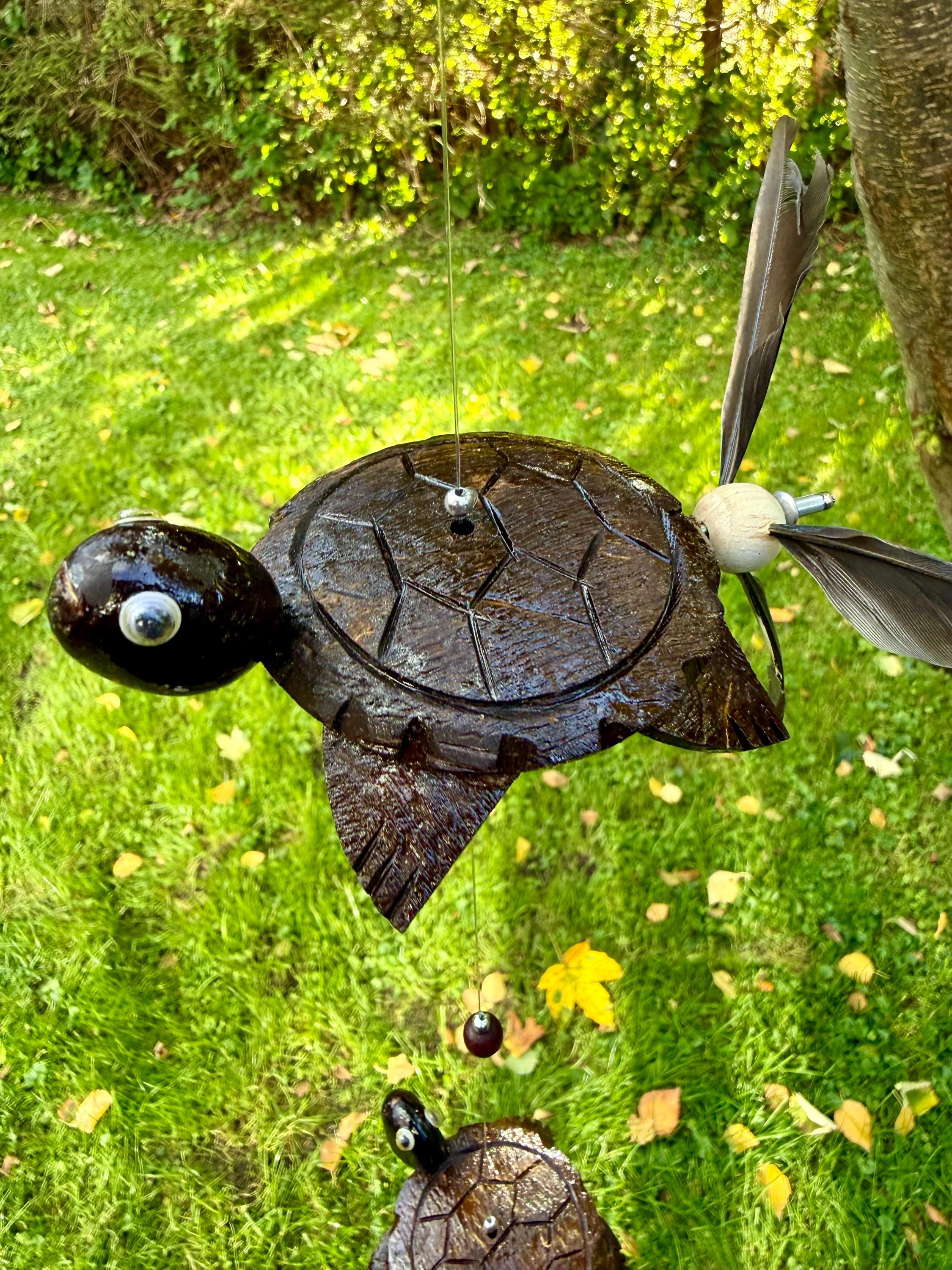 Mobile tortue, mobile, mobiles, mobile extérieur, mobile jardin, mobile jardin, mobile extérieur, carillon éolien tortue, carillon éolien suspendu