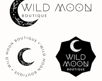 Boutique Logo Template Canva, DIY Editable Business Logo, Feminine Premade Branding Kit