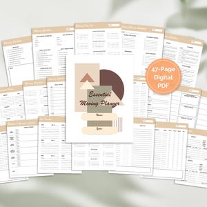 Essential Moving Planner Digital Download Printable, Organize and Track Your Move